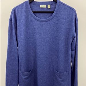 LOGO Lounge Heather Blue Lounge Long Sleeve Tunic
